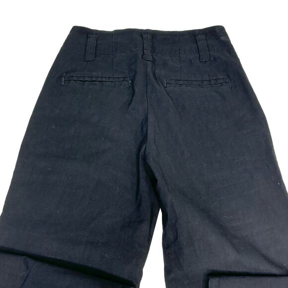 Anthro Maeve The Naomi Black High Waist Wide Leg Pants 4 - Picture 8 of 11